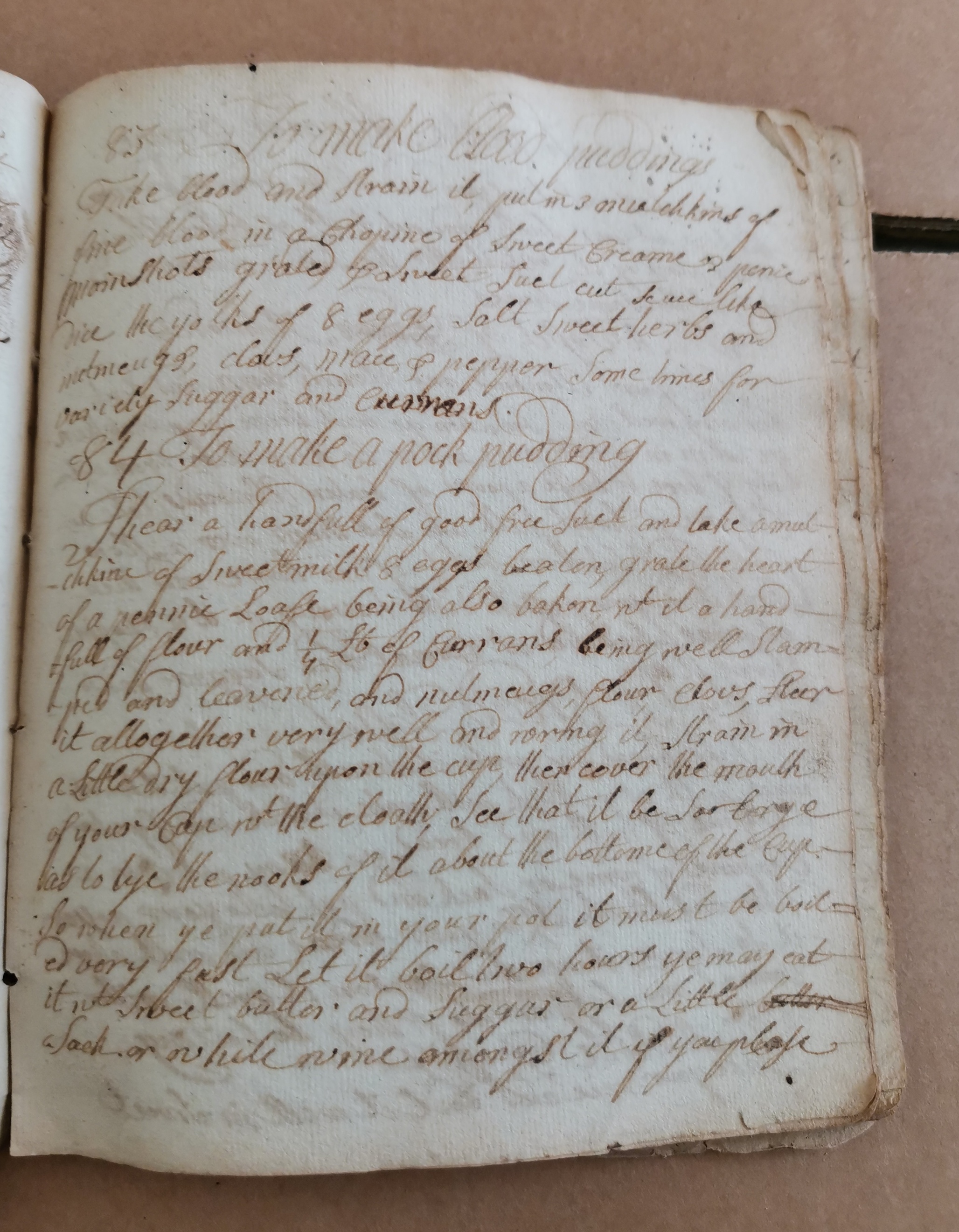 Antique George 11 Cookery Book with some 160 Recipes dated 1730. - Image 20 of 21