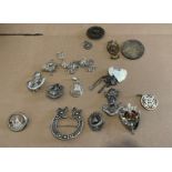 Lot of Silver Army Badges - Silver Jewellery etc.