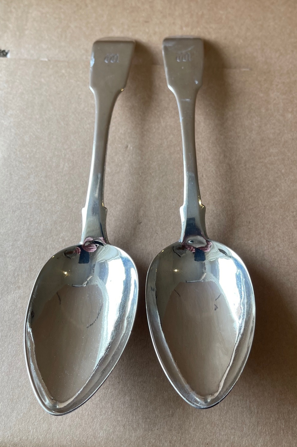 Pair of Scottish Provincial Silver Tablespoons by Rettie and Sons-Aberdeen - approx 22cm - 120 grams