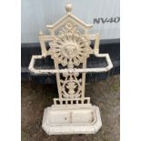 Antique Victorian Cast Iron Stick Stand -36 1/2"tall and 20 1/2" wide at the base.