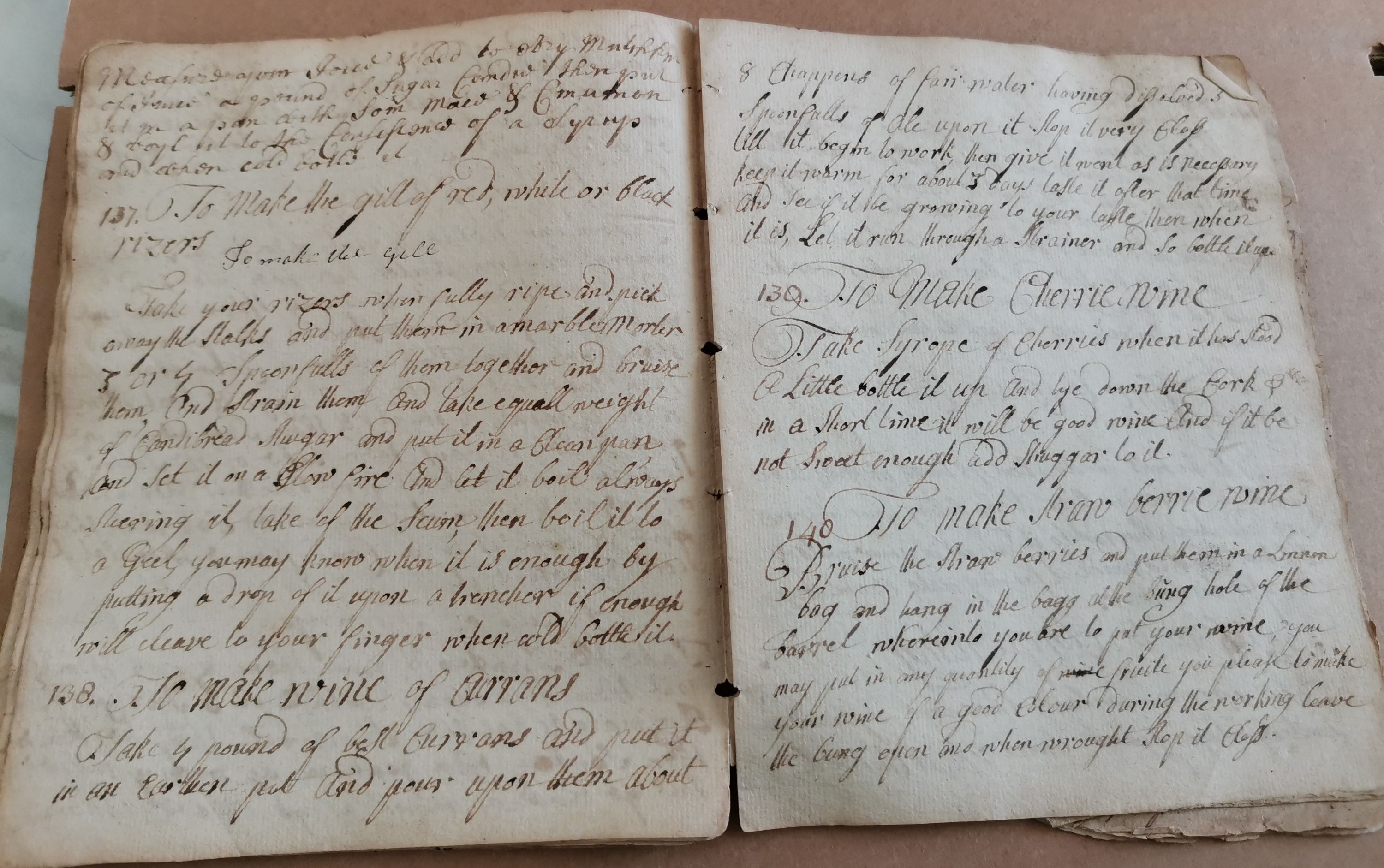 Antique George 11 Cookery Book with some 160 Recipes dated 1730. - Image 14 of 21