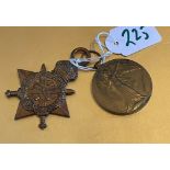 WW1 Pair of 1914 Star and Victory Medal to a 6483 PTE.W.L.KILLINGWORTH. 1/LINCS. REG.