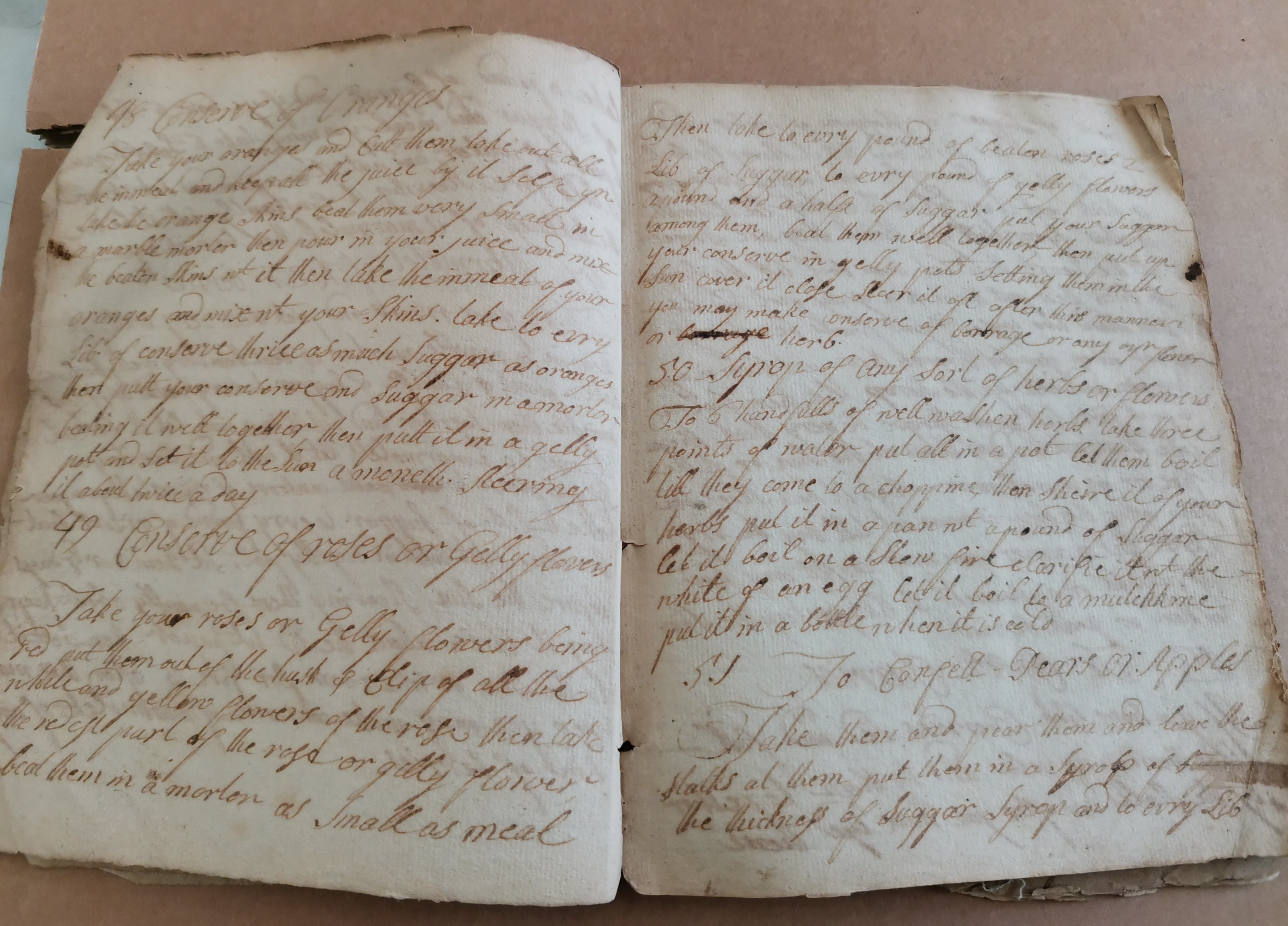 Antique George 11 Cookery Book with some 160 Recipes dated 1730. - Image 8 of 21