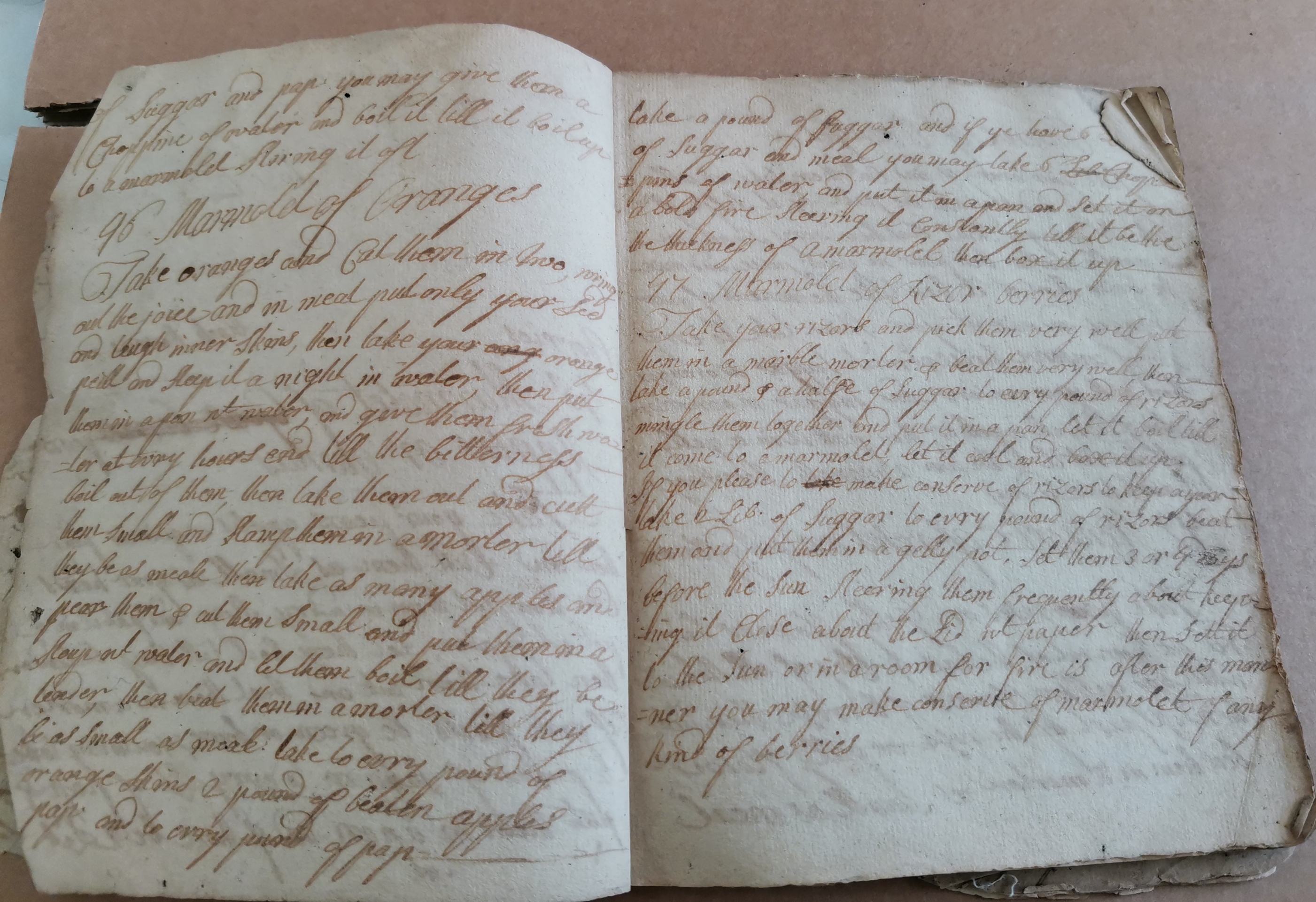 Antique George 11 Cookery Book with some 160 Recipes dated 1730. - Image 7 of 21