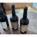 Lot of 3 Bottles of Walnut Brown and 2 Bottles of Harvey's Cream.