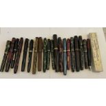 Lot of approximately 20 Vintage Fountain Pens