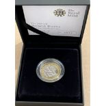 Royal Mint Boxed 2009 Robert Burns £2 Silver Piedfort Coin.