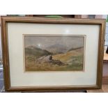 J W CAREY (Irish Arist) Watercolour Nr Portnoo 1933 - actual watercolour 12 5/8" x 7 5/8".