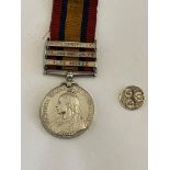 QSA 3 Bar Boer War Medal to a: 26298 TPR: O.HUGHES. P.OF.W. Lt HORSE.