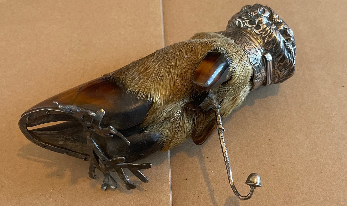 Victorian Taxidermy Inkwell - 7" tall. - Image 3 of 10