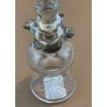 Vintage Whisky Measure Dencater with Silver Collar - 5 1/2" tall.