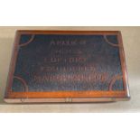 Antique Treen Book - 6" x 3 3/4" x 1" a relic of H.M.S. Eurydice foundered March 24. 1878.