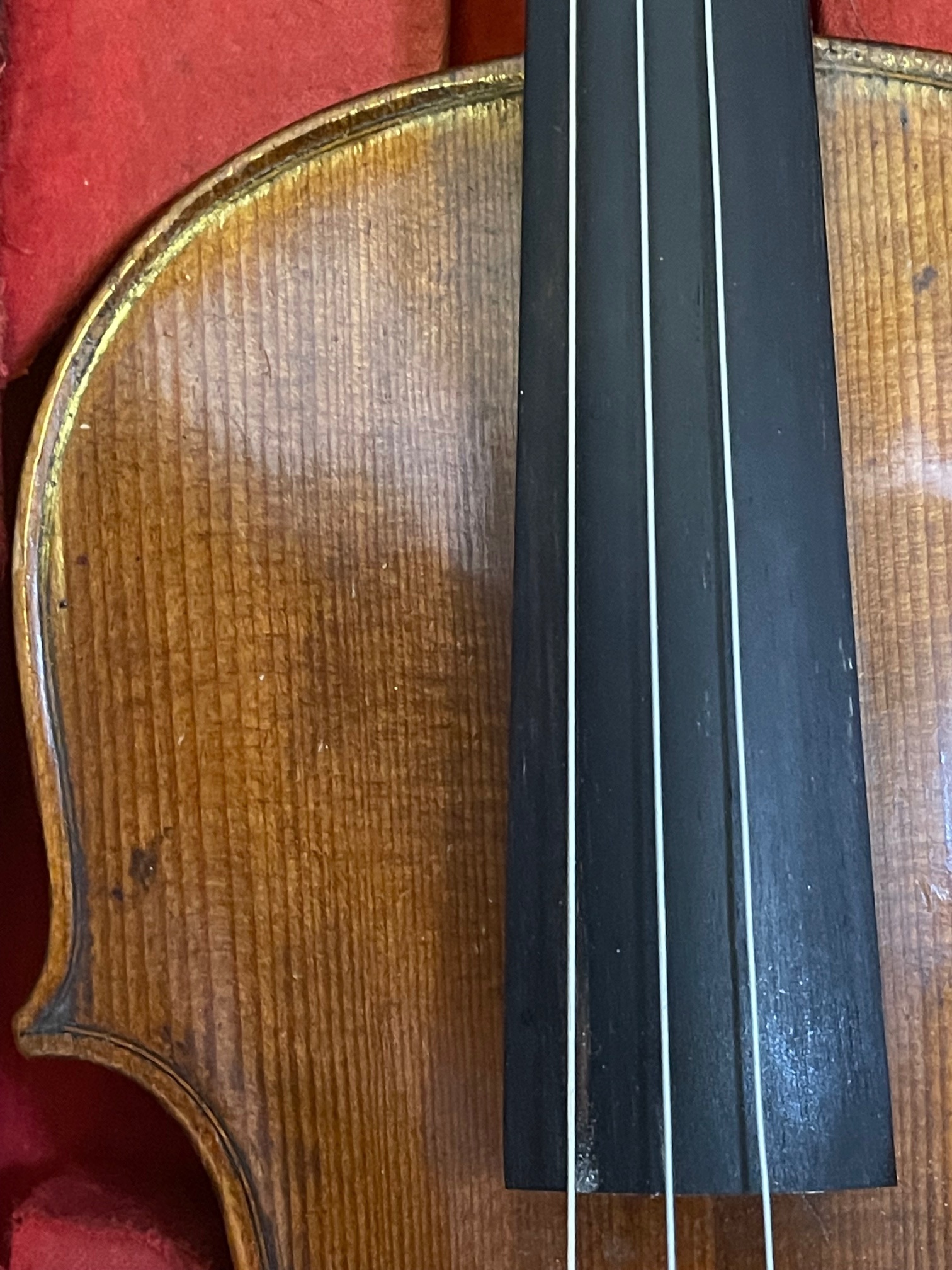 Antique HOPF stamped Violin - 23 1/2" overall with a 14 1/8" back. - Image 5 of 15