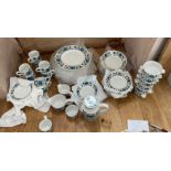 Lot of Jessie Tait Midwinter "Marquis of Queensberry" design-Coffee Pot-Coffee Cups-Large Plates etc