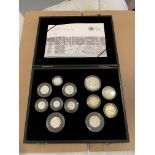 Royal Mint 2009 Silver Proof Coin Set including Kew Gardens 50p.