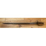 FRENCH 1845M INFANTRY NCO SWORD - overall length 34 3/4" - blade 29 1/2" long.