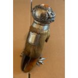 Victorian Taxidermy Inkwell - 7" tall.