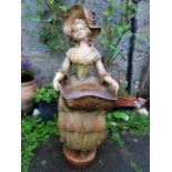 Large Antique Victorian Goldscheidder Austrian Terracotta Figure approx 80cm tall.