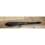 Antique Aborigine Wooden Club in an dense and heavy wood - 27" long and 3 1/2" at widest point.