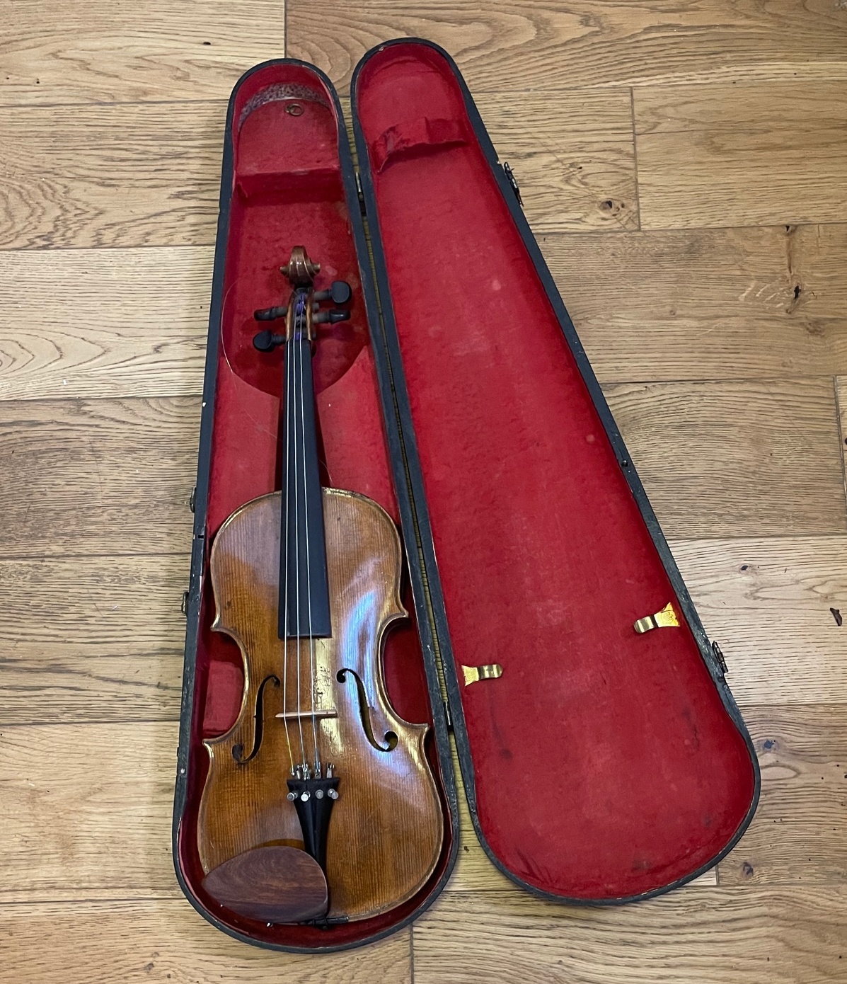 Antique HOPF stamped Violin - 23 1/2" overall with a 14 1/8" back.
