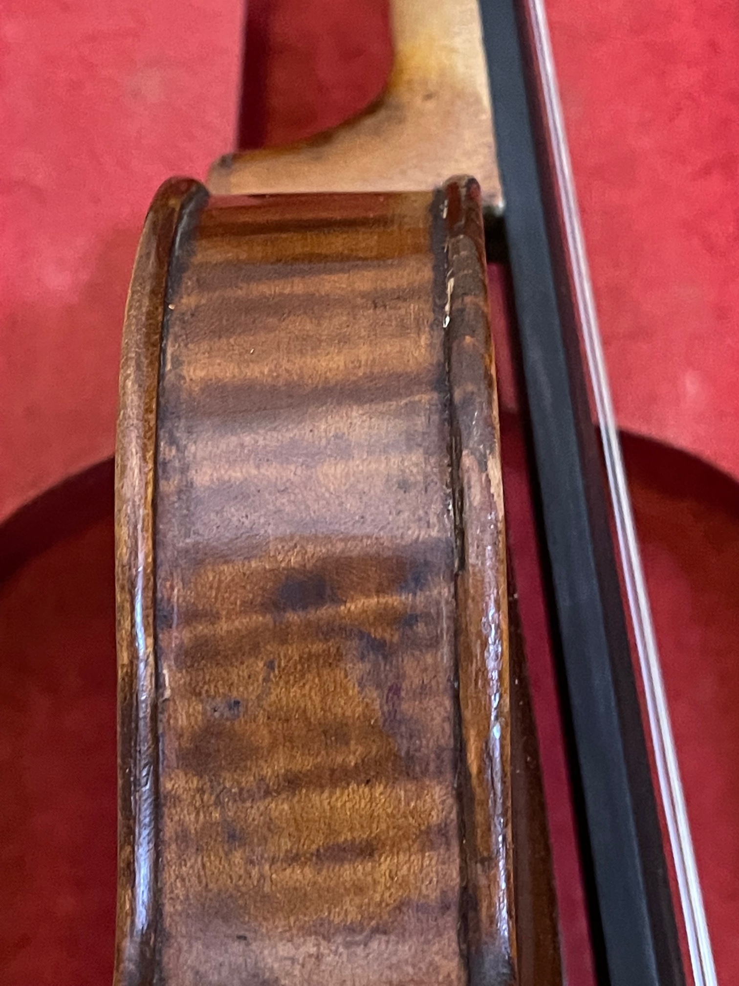 Antique HOPF stamped Violin - 23 1/2" overall with a 14 1/8" back. - Image 7 of 15