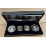 Boxed Royal Mint 2009 Silver Proof Piedmont 4 Coin Set No 1406 to include Kew 50p.