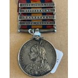 QSA 4 Bar Medal to a: Pte R.A.WALLS. 18th Coy 6th IMPL: YEO: