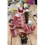 Lot of Royal Doulton "Antoinette HN 1850" Figure 9" tall + 3 other small Doultons.