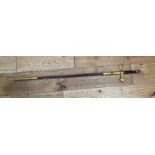 Antique Masonic Dress Sword - overall length 34 1/2" with a blade of 28 3/4".
