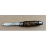 Antique Barrel Knife - approx 190mm when open and approx 120mm when closed.