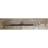 Antique Masonic Dress Sword - overall length 33 1/2" with a blade of 25 3/4".