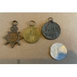 WW1 Victory Medal and 1914-15 Star plus Tag etc to a: J.HOGG. B.R.C.S.