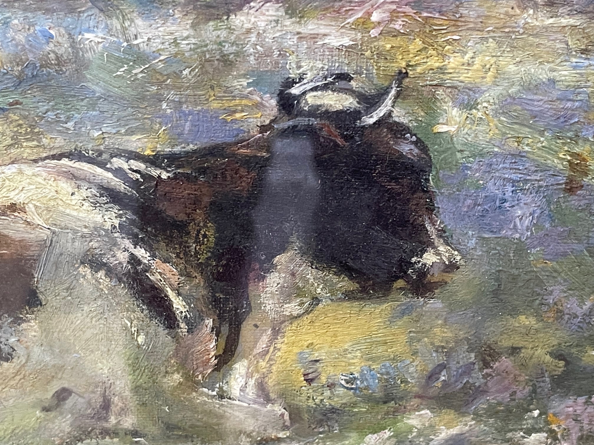 George Smith Cattle Scene Oil Painting - actual oil 15" X 11". - Image 4 of 7