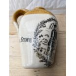 Small "For Auld Lang Syne" Grosvenor Pottery Whisky Flagon - 4 3/4" (120mm) tall.