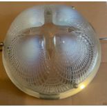 Antique R Lalique No 3201 Light Fitting - with original ridged glass surround.