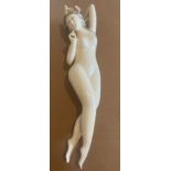 Antique Medical? Ivory Figure of Nude Lady 12" (31cm) tall.