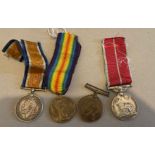 WW1 Pair, Mercantile Marine and British Empire Medal to a: L.G.DENNINGTON. BOSN. M.F.A.