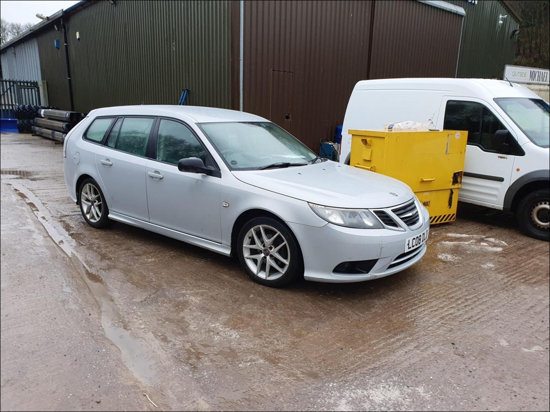 08/08 SAAB 9-3 VECTOR SPORT DTH - 1910cc 5dr Estate (Silver, 169k) - Image 3 of 11