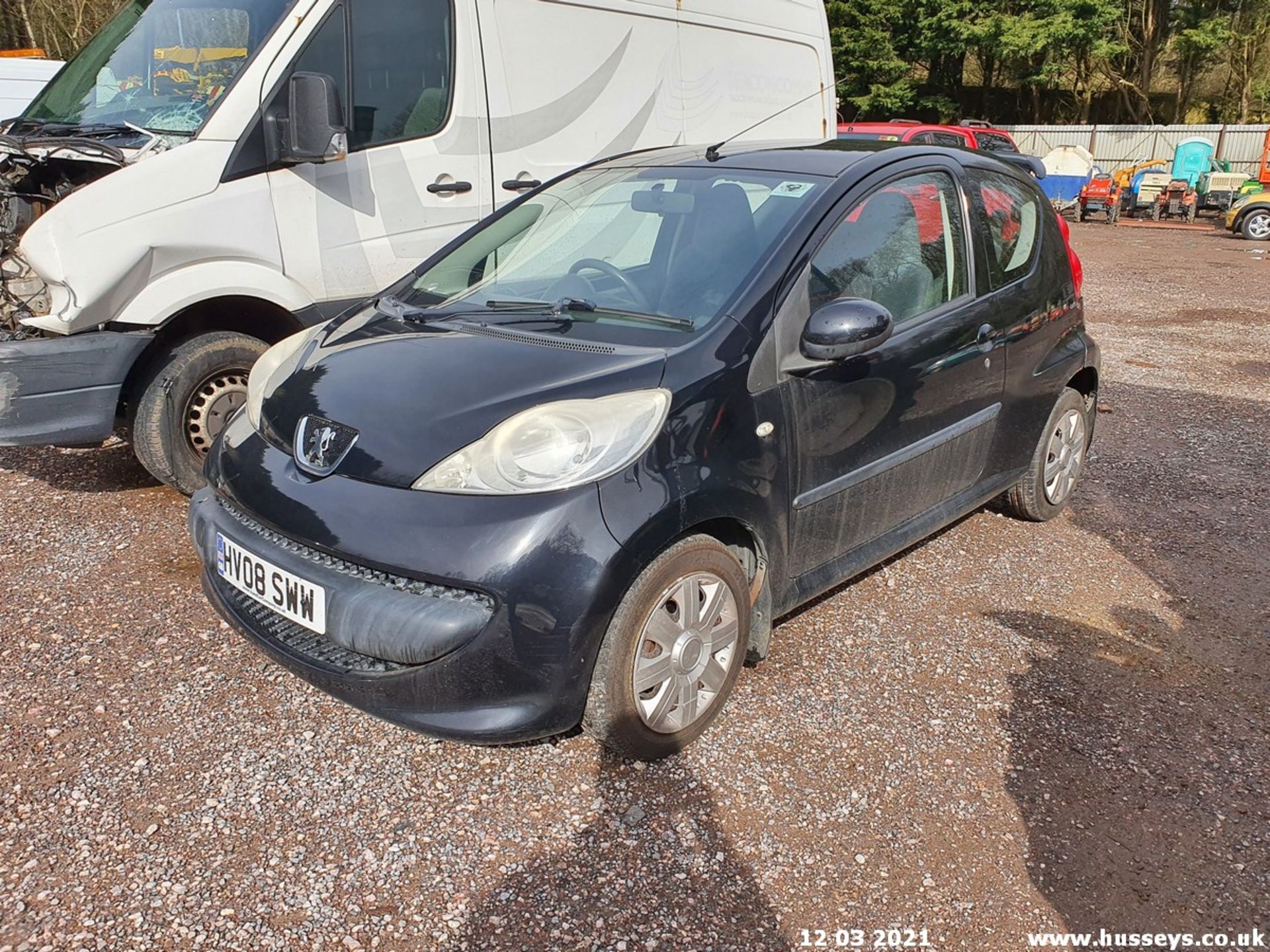 08/08 PEUGEOT 107 URBAN SEMI-AUTO - 998cc 3dr Hatchback (Black, 49k) - Image 4 of 7