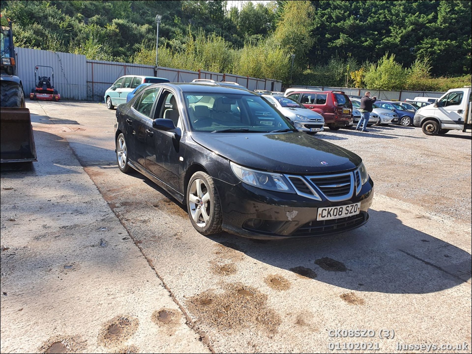 08/08 SAAB 9-3 LINEAR SE TID 120 - 1910cc 4dr Saloon (Black, 174k) - Image 2 of 13