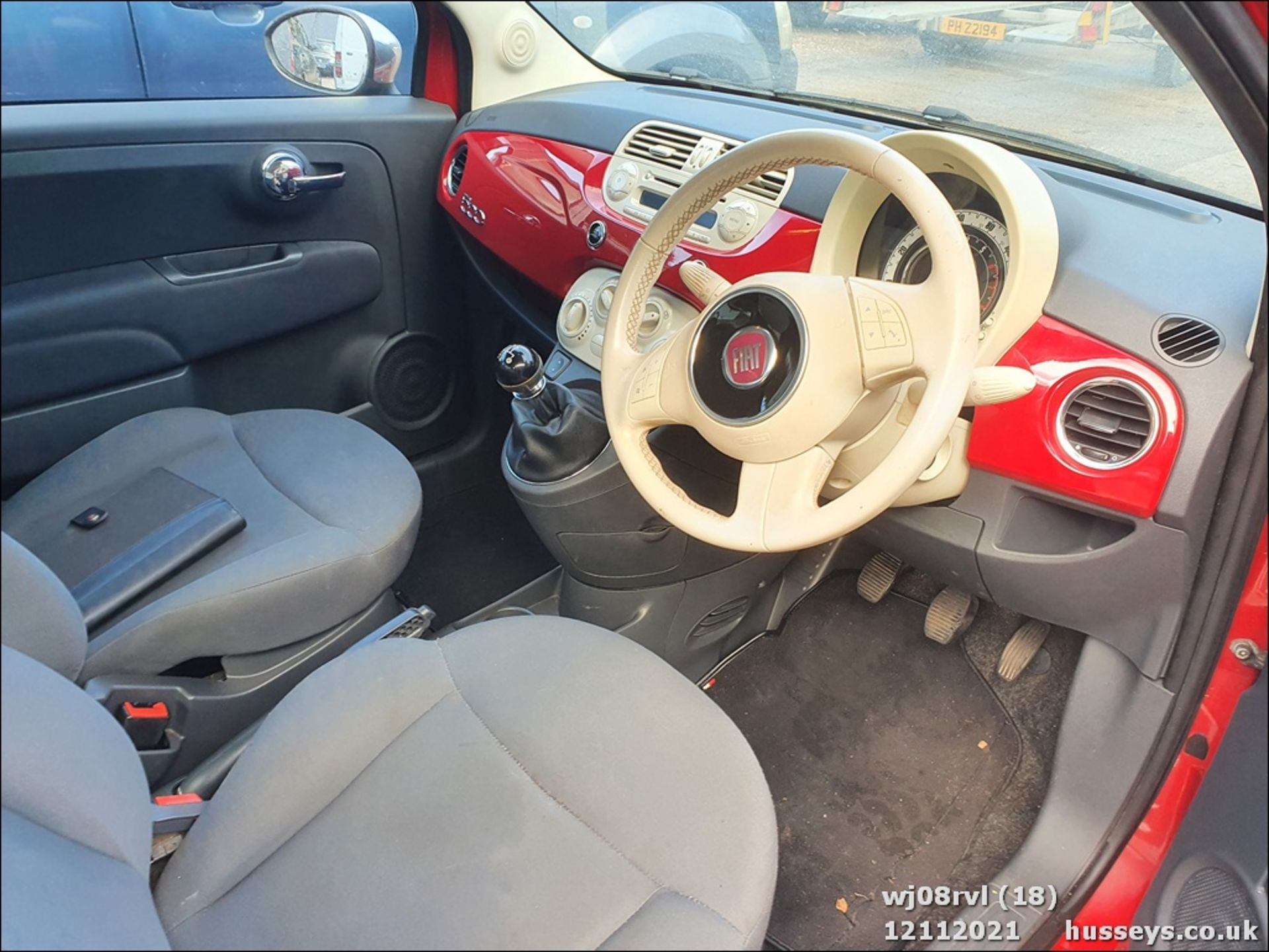 08/08 FIAT 500 POP RHD - 1242cc 3dr Hatchback (Red) - Image 18 of 25