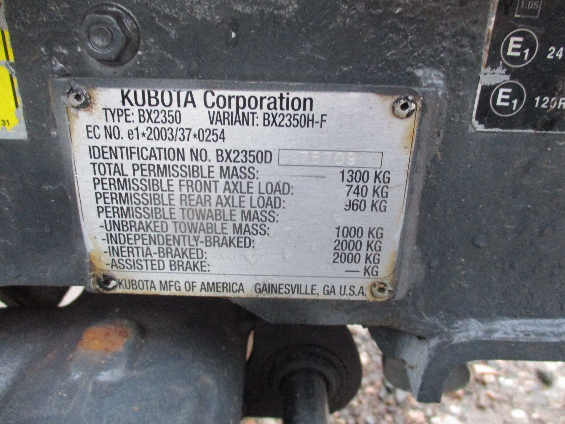 KUBOTA BX2350 4WD COMPACT TRACTOR (KEY) - Image 5 of 5