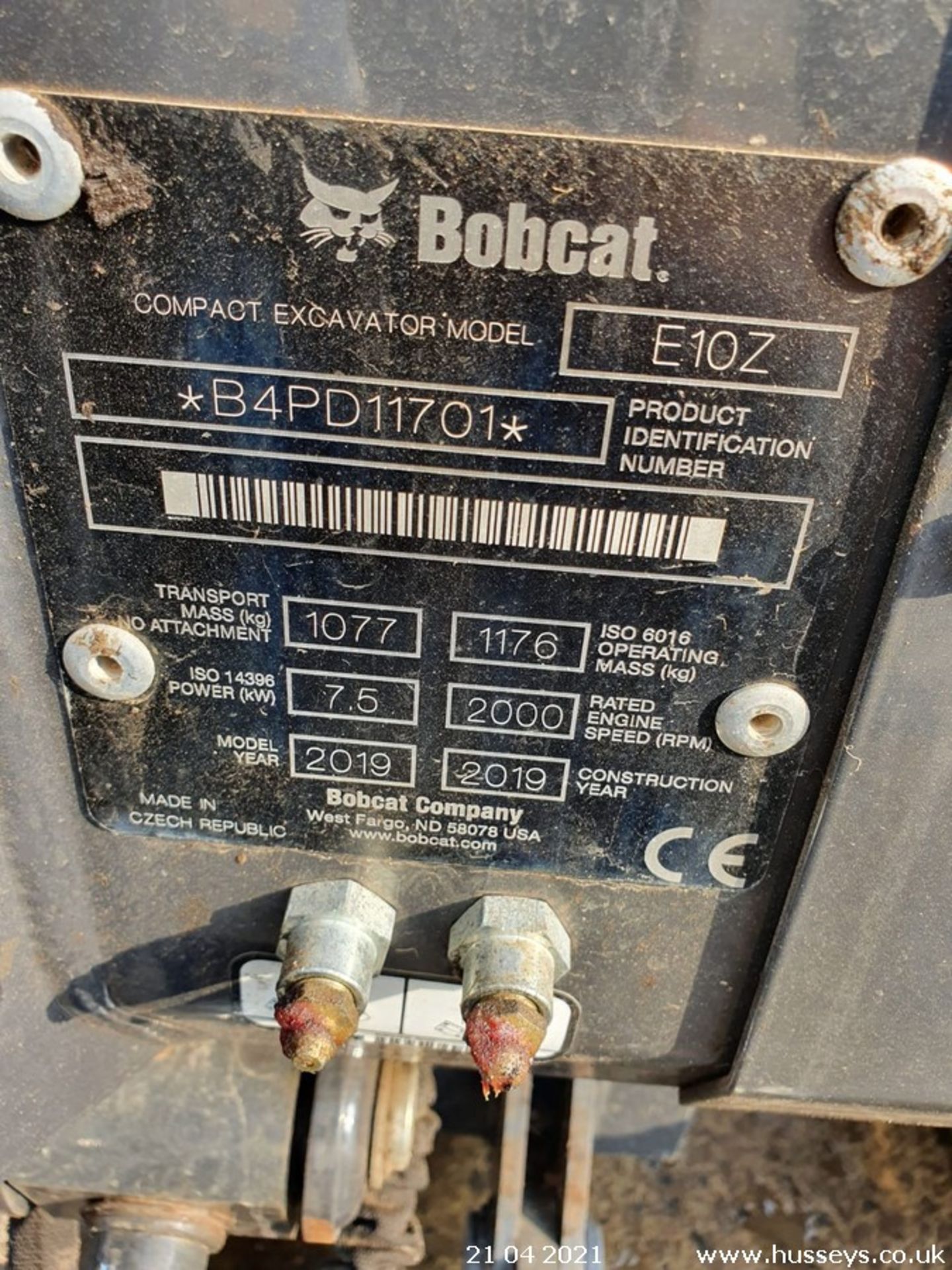 2019 BOBCAT E10 MINI DIGGER C.W 3 BUCKETS, EXPANDING TRACKS 242HRS RDD - Image 9 of 10