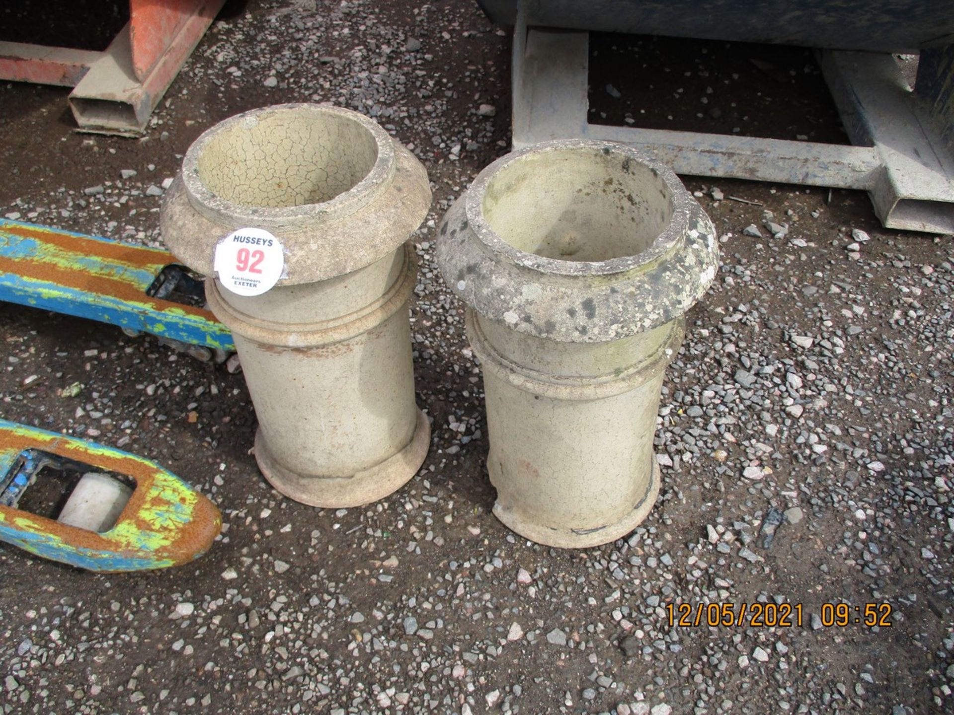 2 CHIMNEY POTS