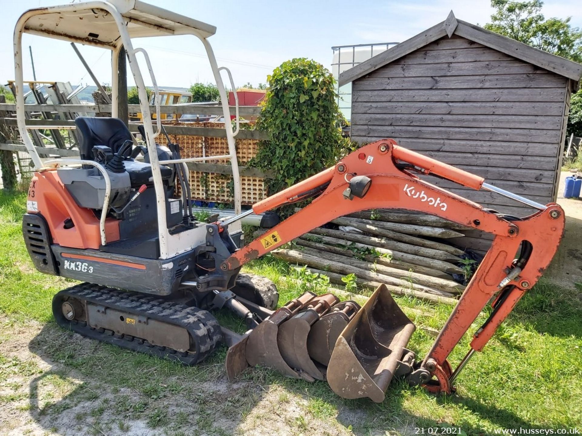 KUBOTA KX36-3 DIGGER C.W 4 BUCKETS 2010 3000HRS