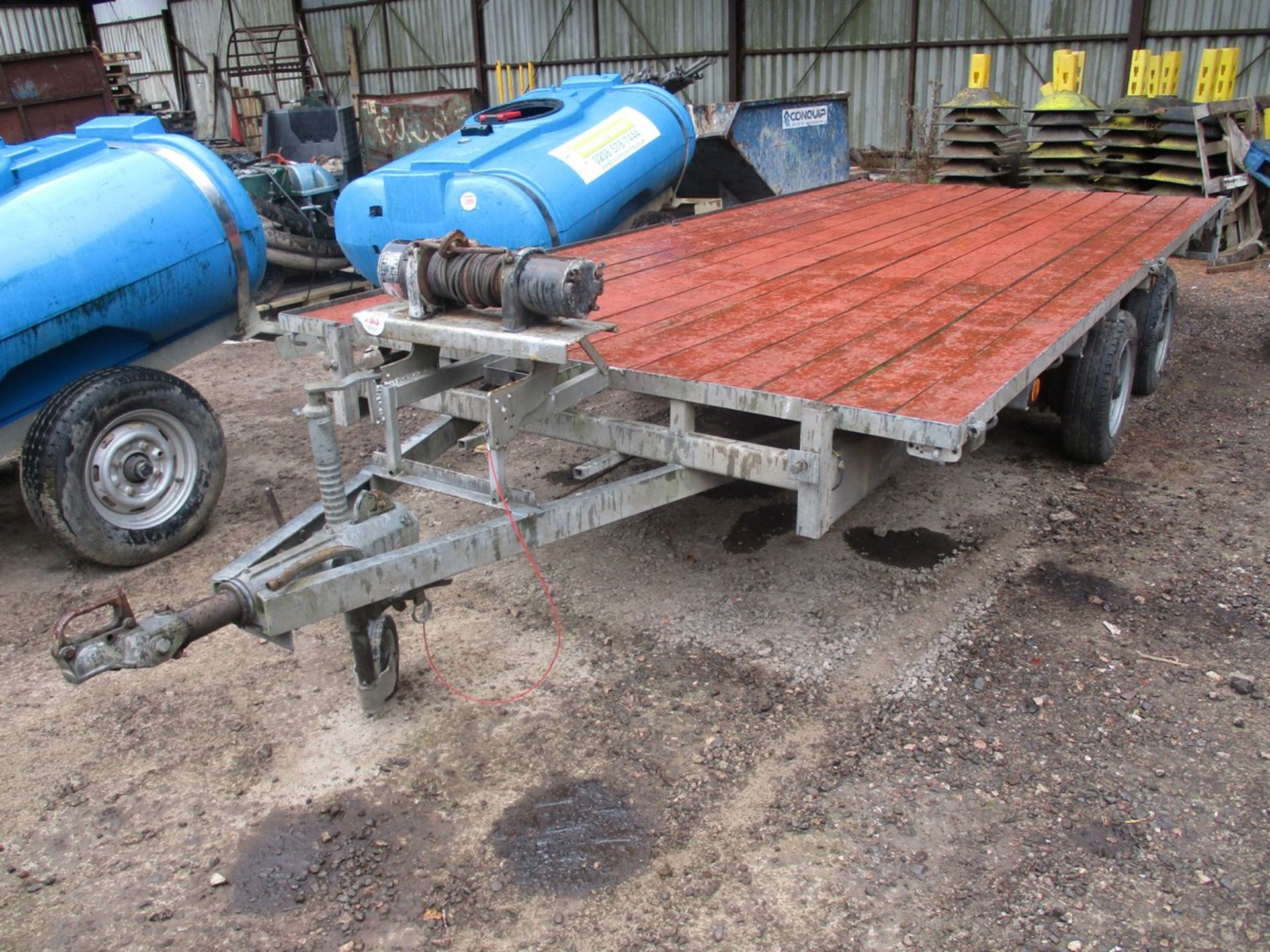 14FT FLATBED TRAILER C.W WINCH