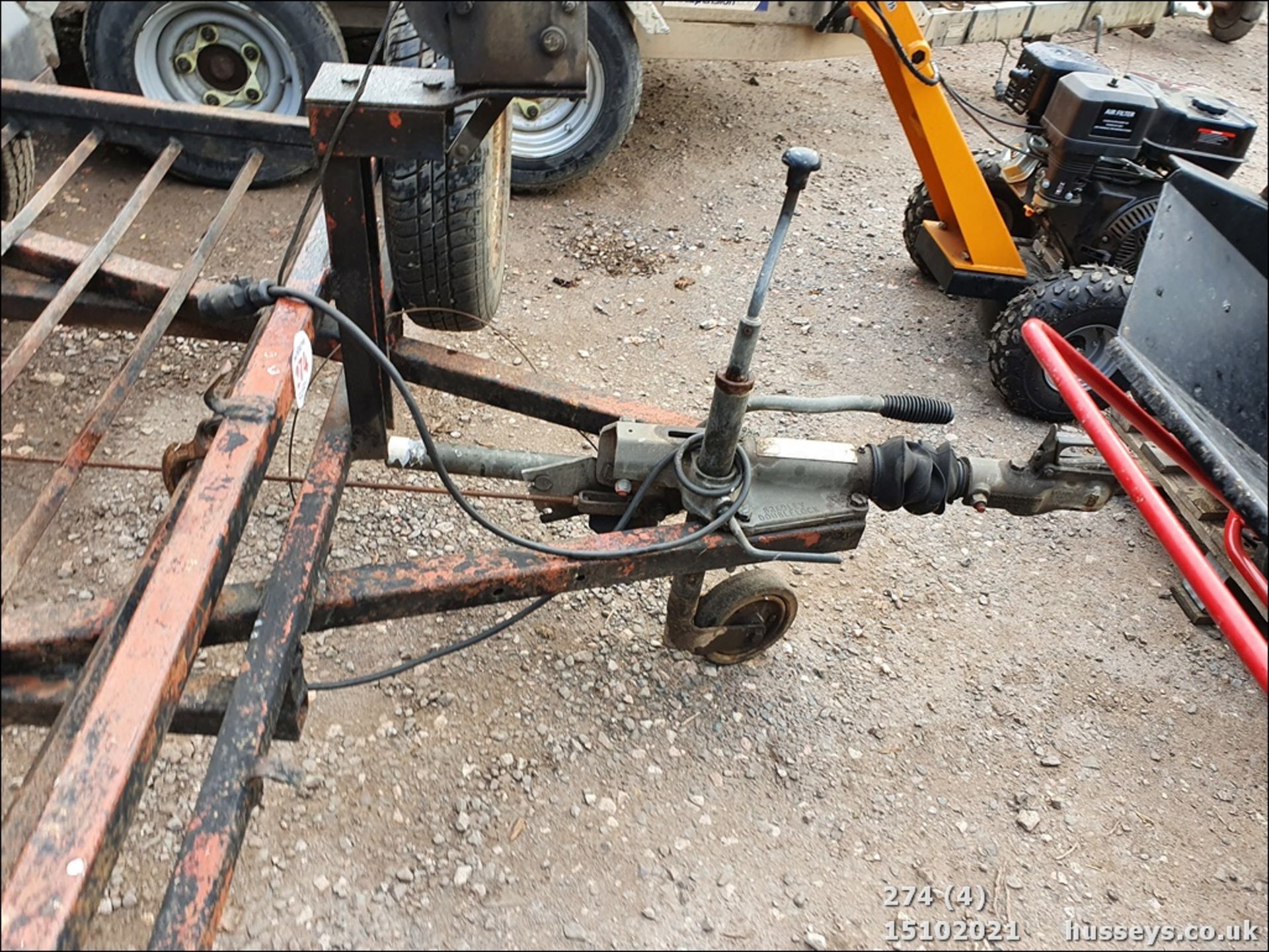 BRAKED 7 X 5 TRAILER SUIT RIDE ON MOWERS - Image 4 of 6