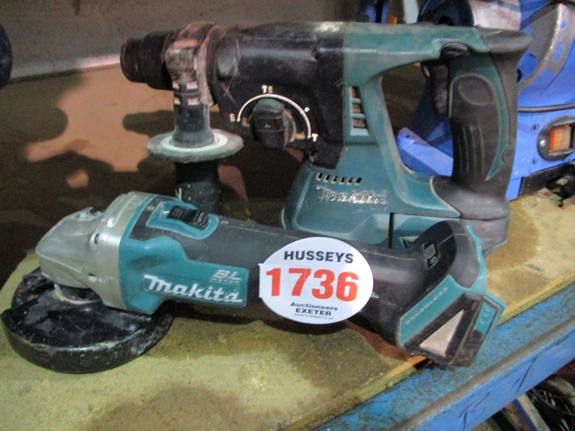 CORDLESS MAKITA GRINDER & HAMMER DRILL