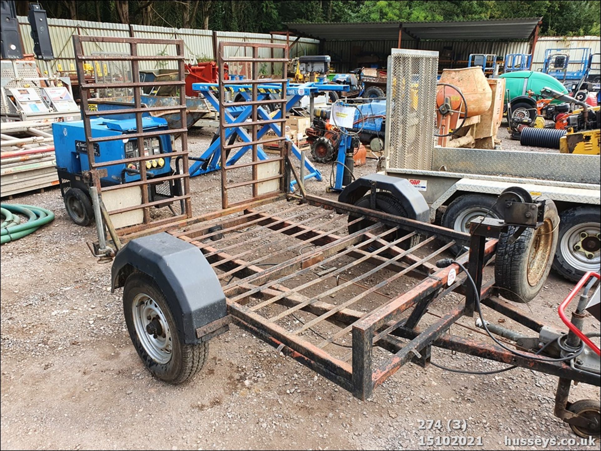 BRAKED 7 X 5 TRAILER SUIT RIDE ON MOWERS - Image 3 of 6