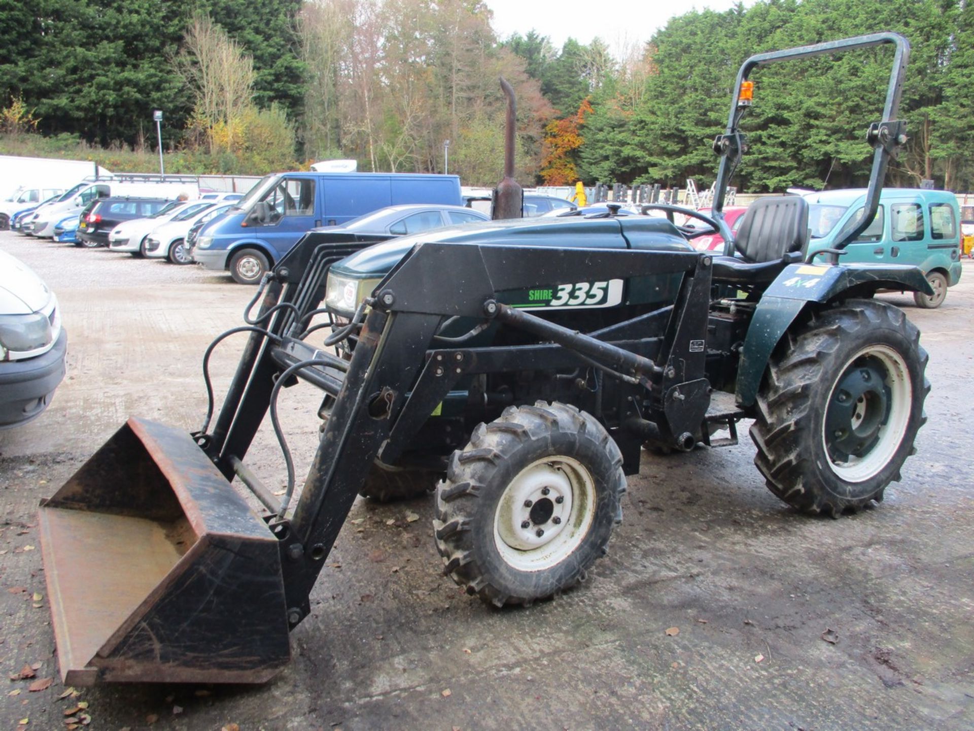 SHIRE 335 4X4 COMPACT TRACTOR C/W LOADER WK55 CGY C/W V5 - Image 5 of 11